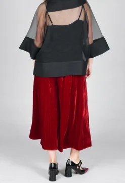 Bianco Levrin Trousers^Emma Trousers in Red