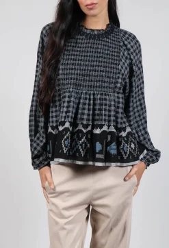Conditions Apply Tops^Esther Handwoven Top in Black