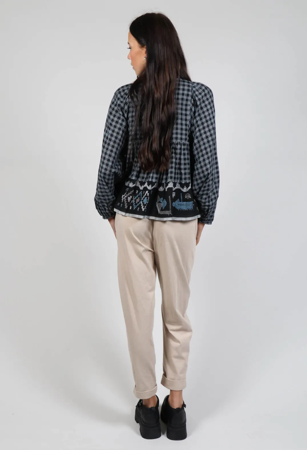 Conditions Apply Tops^Esther Handwoven Top in Black