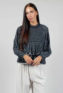 Conditions Apply Tops^Esther Handwoven Top in Black