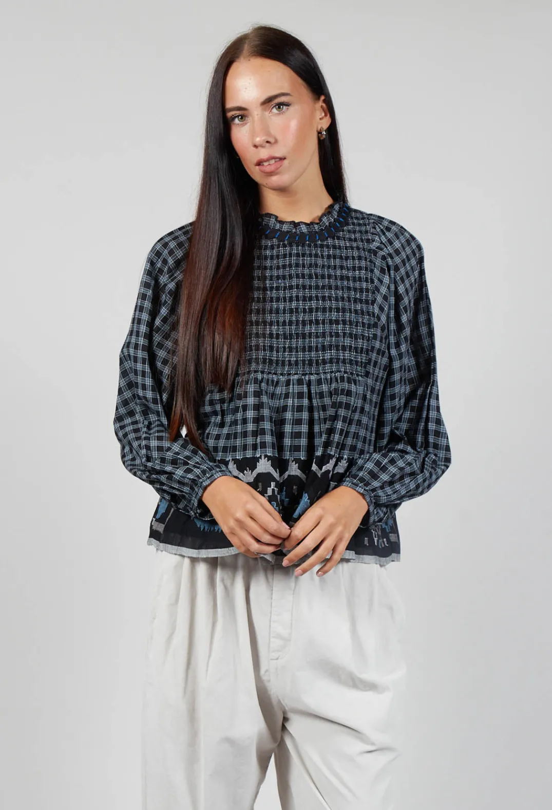 Conditions Apply Tops^Esther Handwoven Top in Black