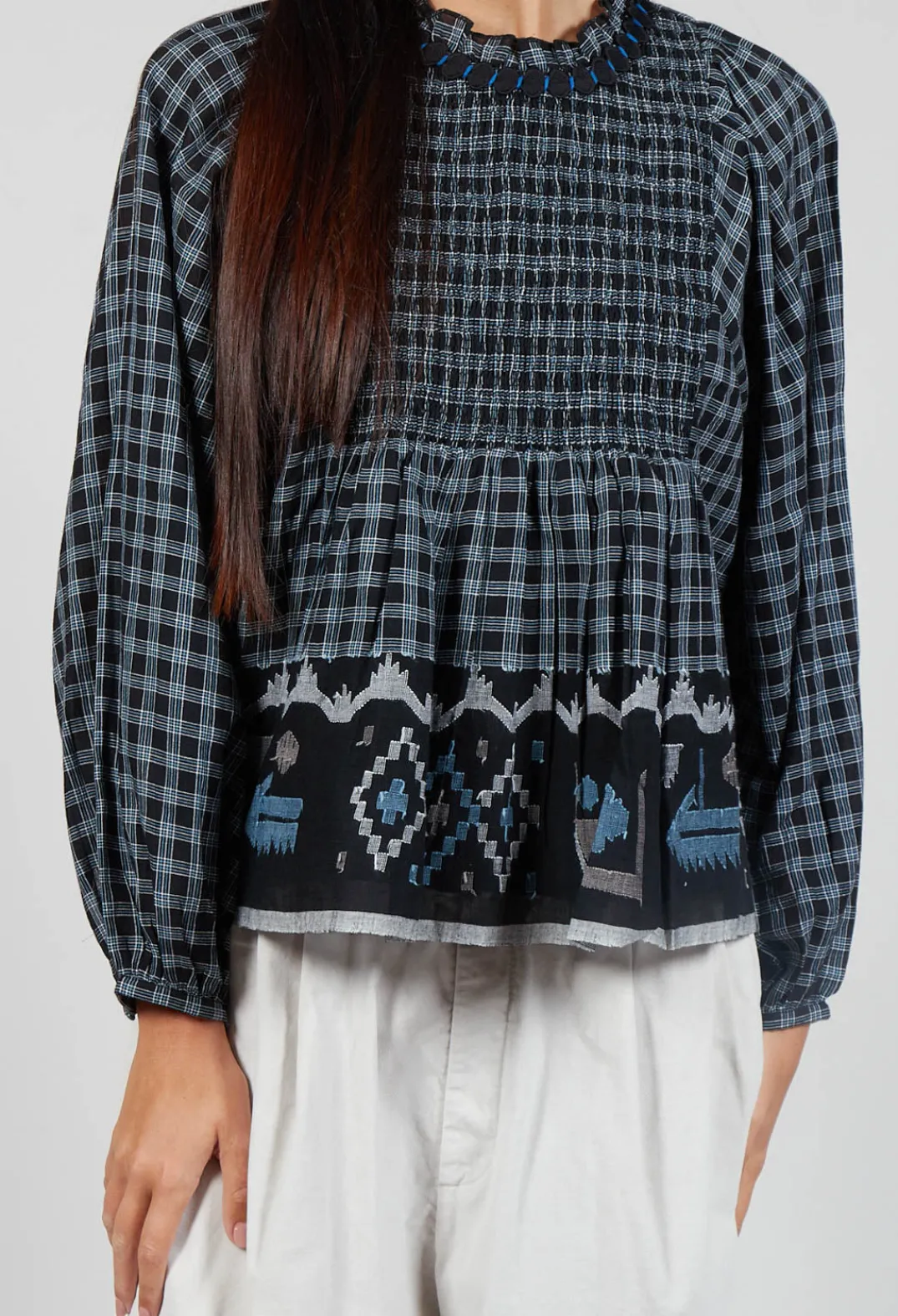 Conditions Apply Tops^Esther Handwoven Top in Black
