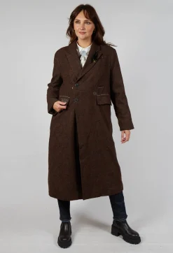 Umit Unal Coats^Evening Coat in Original Brown Minature Check