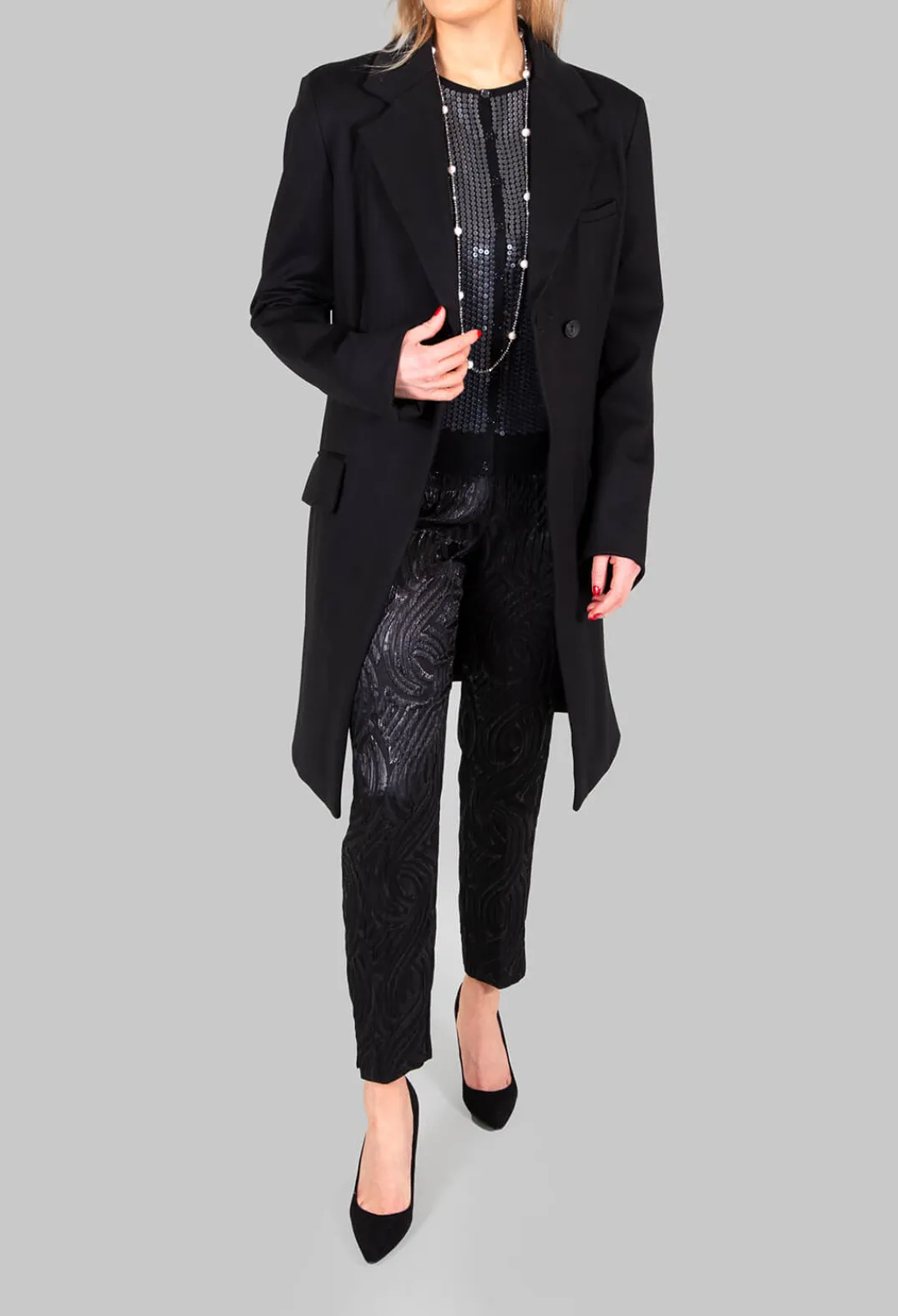 Nostra Santissima Jackets^Extra Longline Jacket in Black