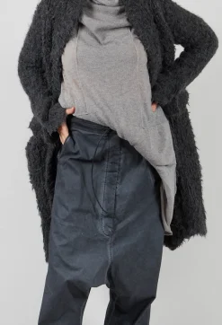 Rundholz Dip Trousers^Extreme Drop Crotch Trousers with Pull Toggle Waist in Coal Cloud