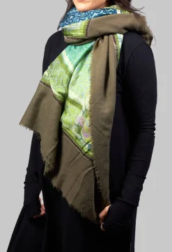 Rubicon Scarves^Eye Cherry Scarf in Khaki