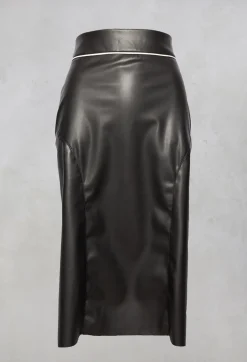 Nostra Santissima Skirts^Faux Leather Skirt in Black