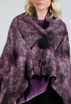 Moyuru Coats^Felted Cape in Purple