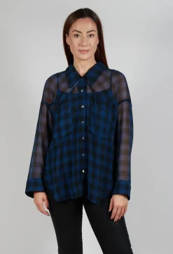 High Shirts & Blouses^Fetching Shirt in Blue Check