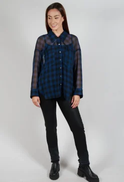 High Shirts & Blouses^Fetching Shirt in Blue Check