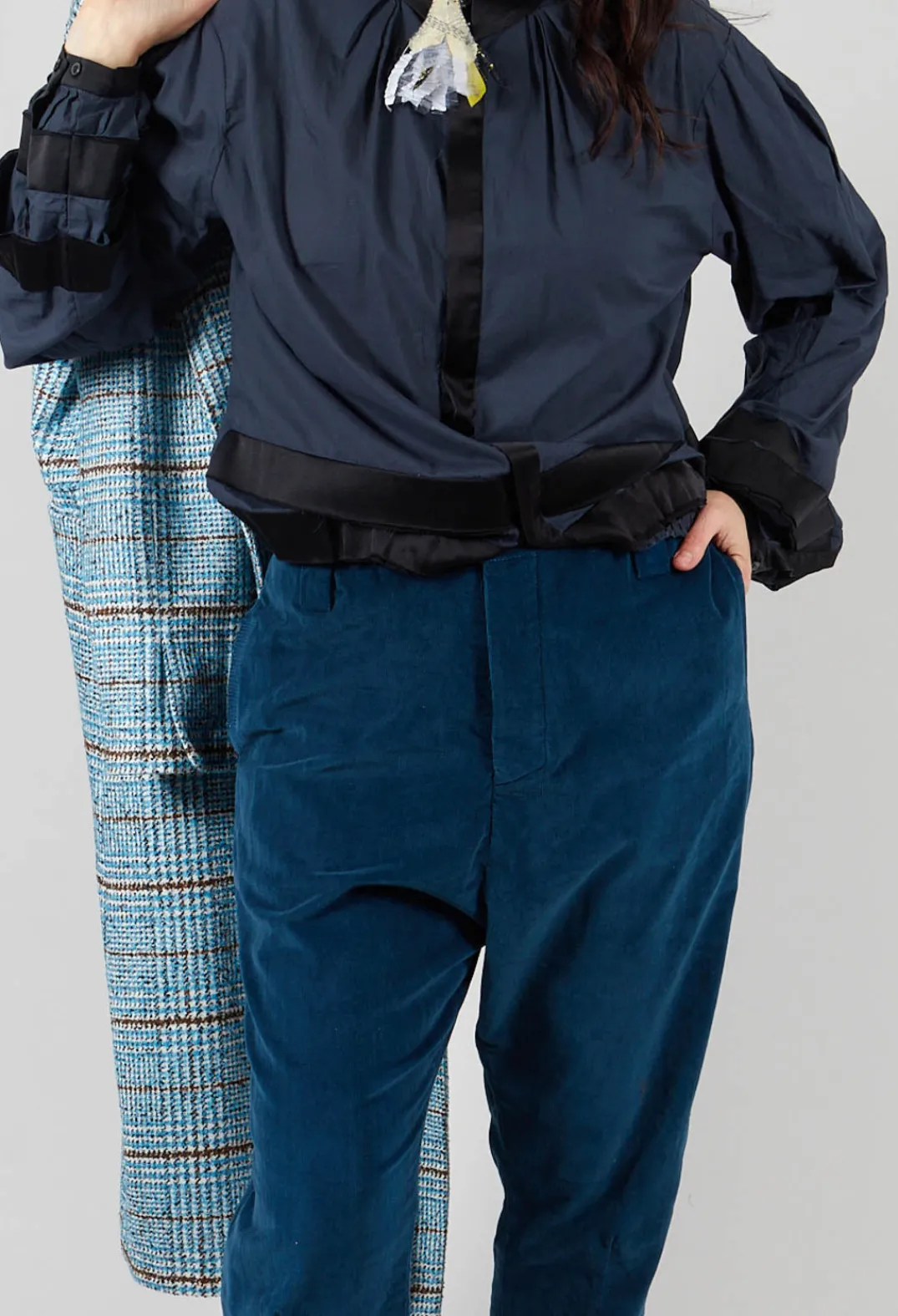 Umit Unal Trousers^Fine Cord Trousers in Blue