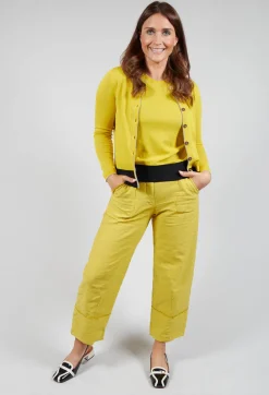 Maliparmi Cardigans^Fine Knit Cardigan with Colour Block in Verde/Grigio