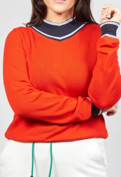 Malloni Jumpers^Fine Knit Jumper in Pirite Orange