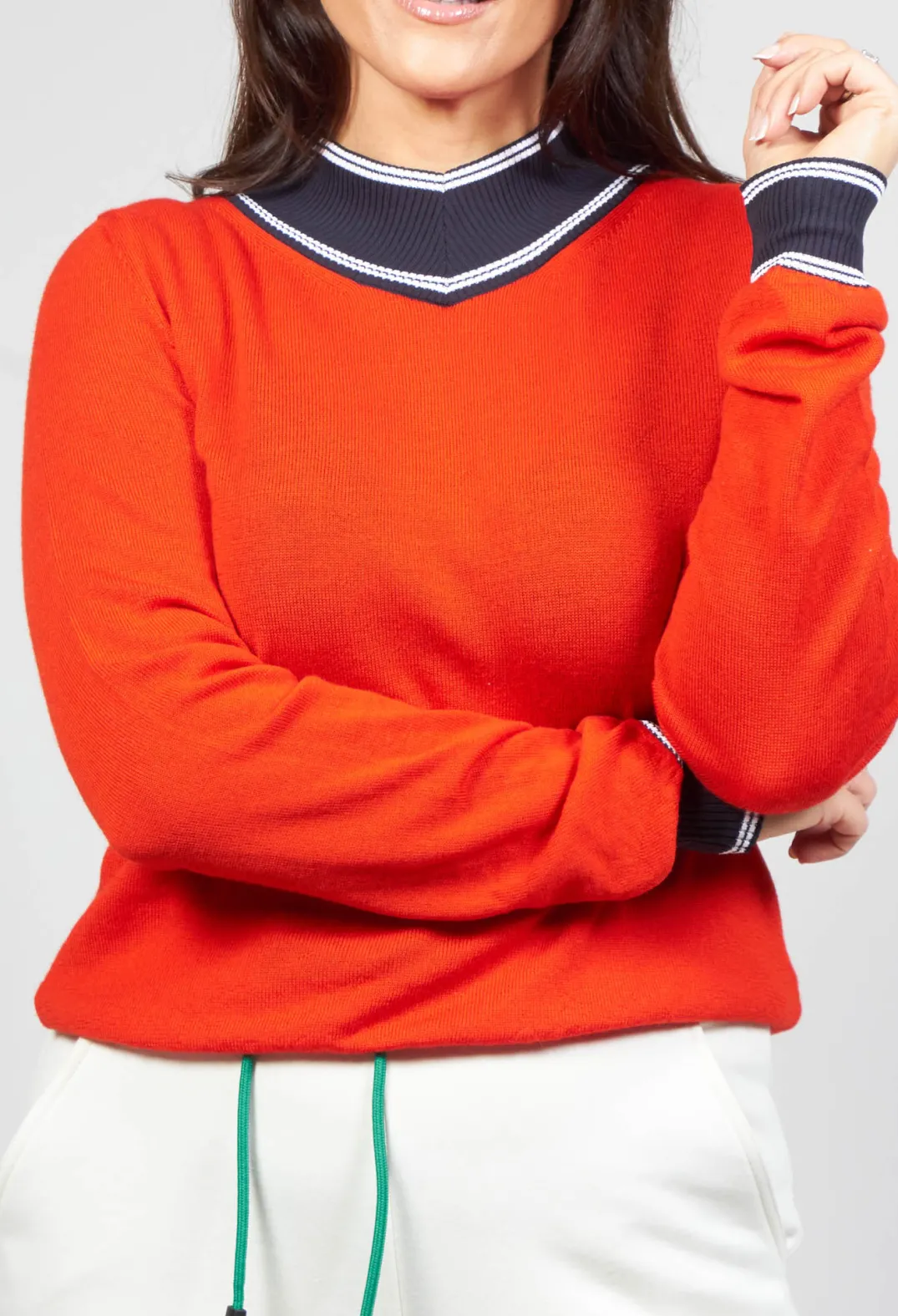 Malloni Jumpers^Fine Knit Jumper in Pirite Orange