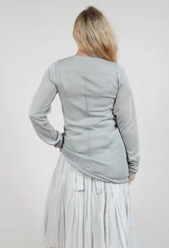 Rundholz Mainline Tops^Fine Knit T-Shirt in Moon Sparkle
