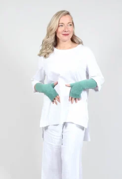 Isabel Benenato Gloves^Fingerless Gloves in Turquoise