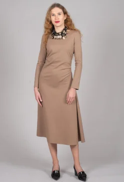 Beatrice B Dresses^Fit Dress in Camel