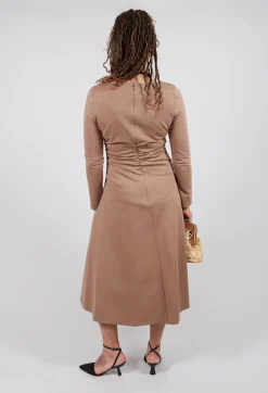 Beatrice B Dresses^Fit Dress in Camel