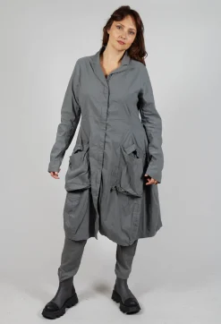 Rundholz Black Label Coats^Fitted Coat with Cargo Pockets in Rock