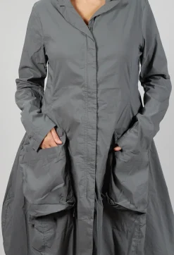 Rundholz Black Label Coats^Fitted Coat with Cargo Pockets in Rock