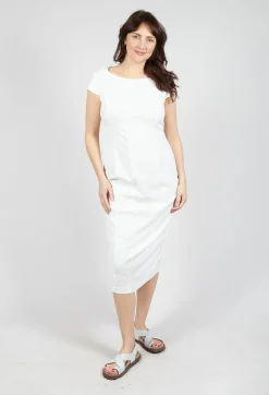 Rundholz Black Label Dresses^Fitted Dress with Cap Sleeves in Offwhite