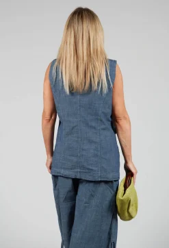 Amici Jackets^Fitted Gilet in Oyster Grey
