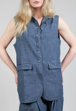 Amici Jackets^Fitted Gilet in Oyster Grey