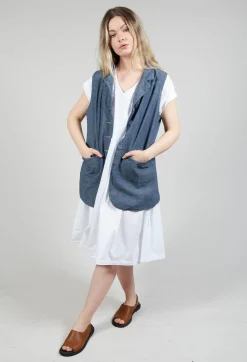 Amici Jackets^Fitted Gilet in Oyster Grey