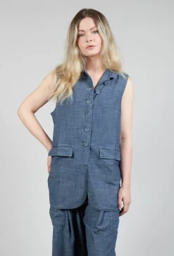 Amici Jackets^Fitted Gilet in Oyster Grey