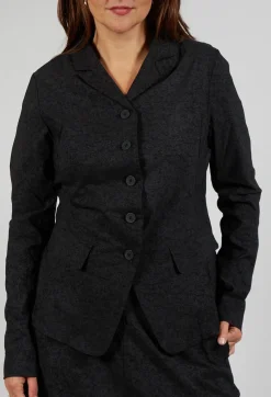Rundholz Black Label Jackets^Fitted Jacket in Black Shiny Print