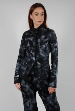 Pal Offner Jackets^Fitted Jacket in Black with Silver Finish