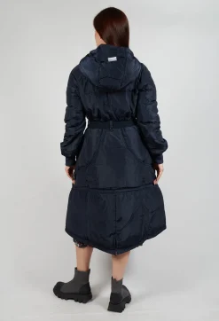 High Jackets^Fixate Longline Coat in Navy