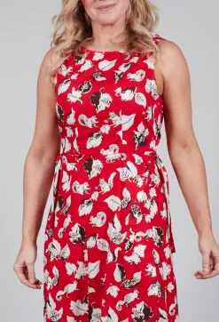 Beatrice B Dresses^Flared Cotton Dress in Squirrel Print