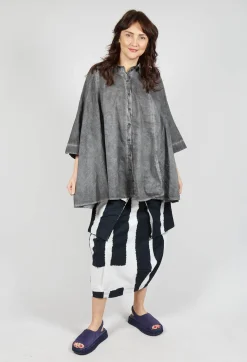 Rundholz Black Label Shirts & Blouses^Flared Hem Blouse in Black Cloud