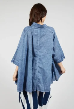 Rundholz Black Label Shirts & Blouses^Flared Hem Blouse in Navy Cloud