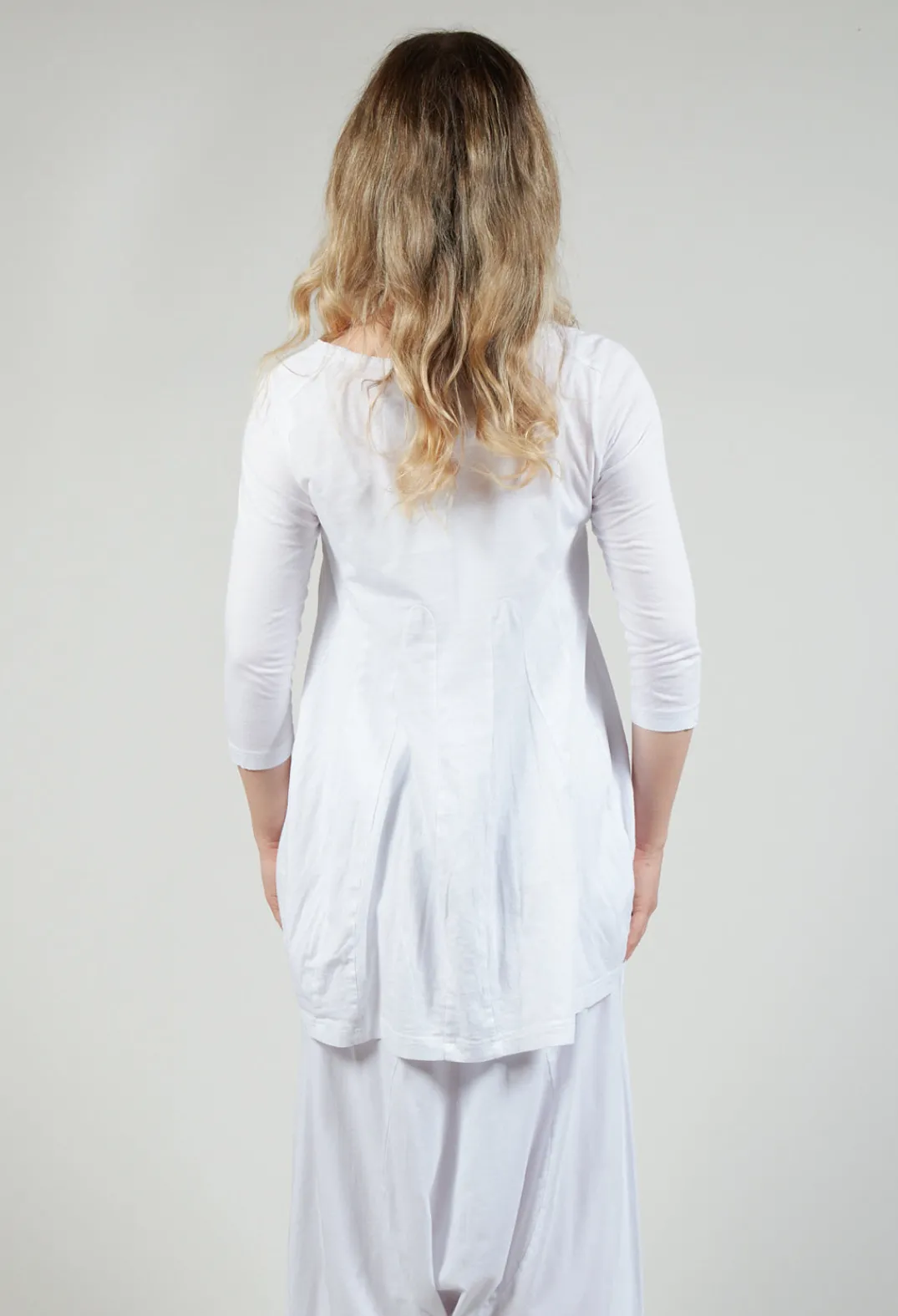 Rundholz Black Label Tops^Flared Hem Jersey Top with Motif in Azur Print