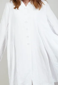 Rundholz Black Label Coats^Flared Hem Tailored Coat in White