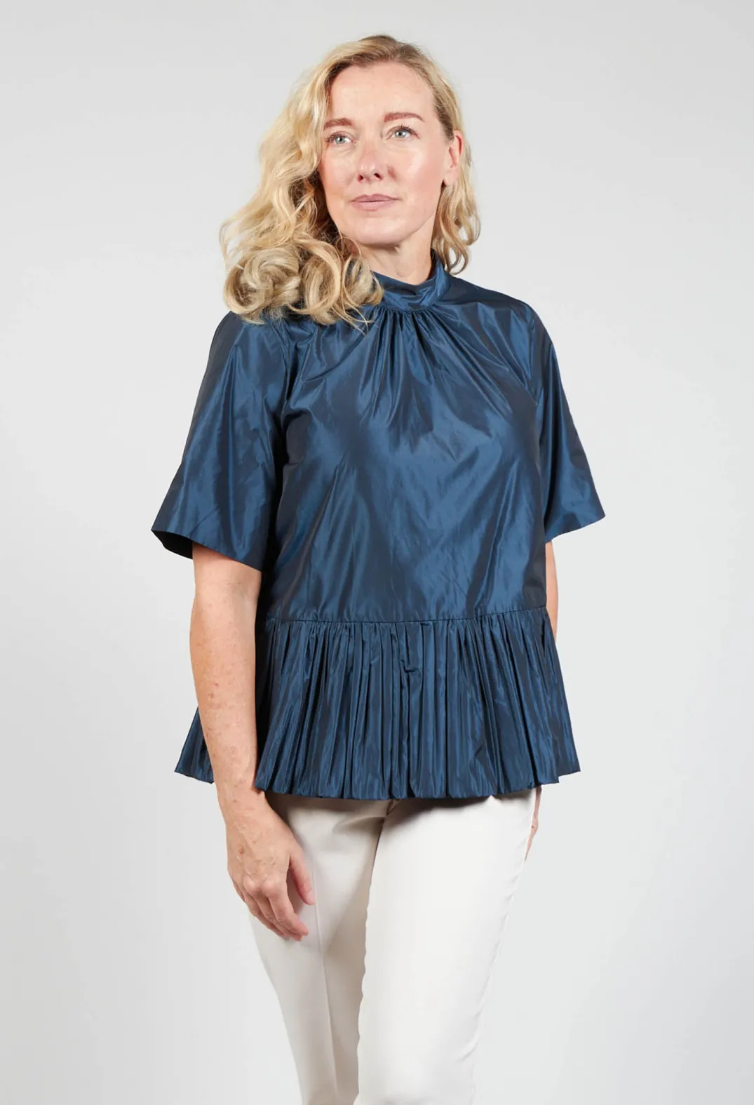 Beatrice B Shirts & Blouses^Flared Shape Shirt in Navy