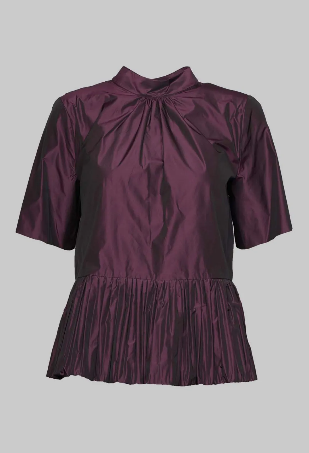 Beatrice B Shirts & Blouses^Flared Shape Shirt with Short Sleeves in Purple