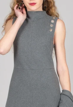 Beatrice B Dresses^Fleece Midaxi Dress in Grey