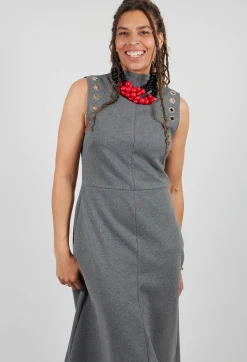 Beatrice B Dresses^Fleece Midaxi Dress in Grey