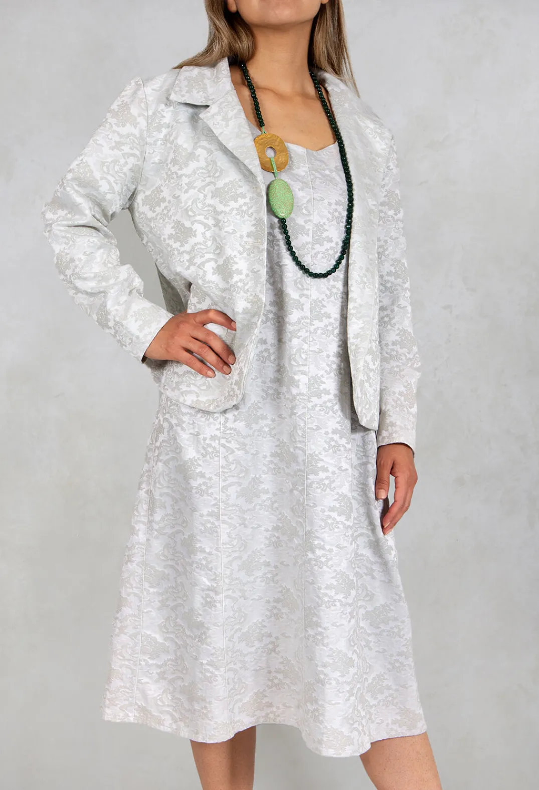 Out of Xile Jackets^Floral Jacquard Jacket in Mint