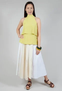 Beatrice B Tops^Flounce Top in Apple Green