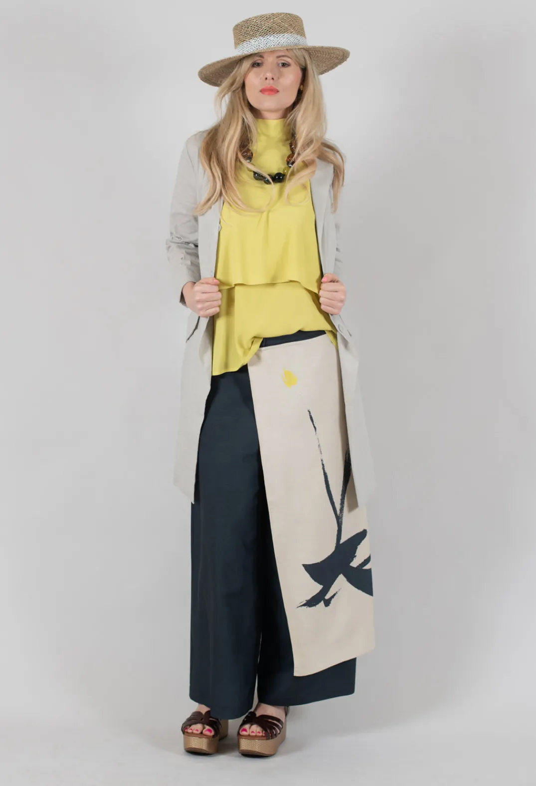 Beatrice B Tops^Flounce Top in Apple Green