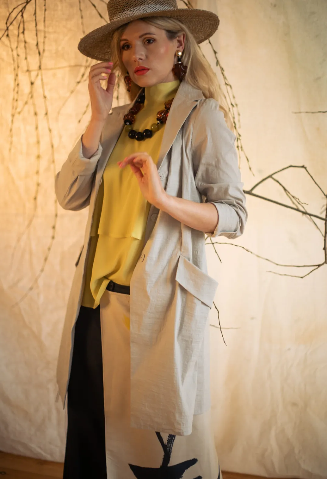 Beatrice B Tops^Flounce Top in Apple Green