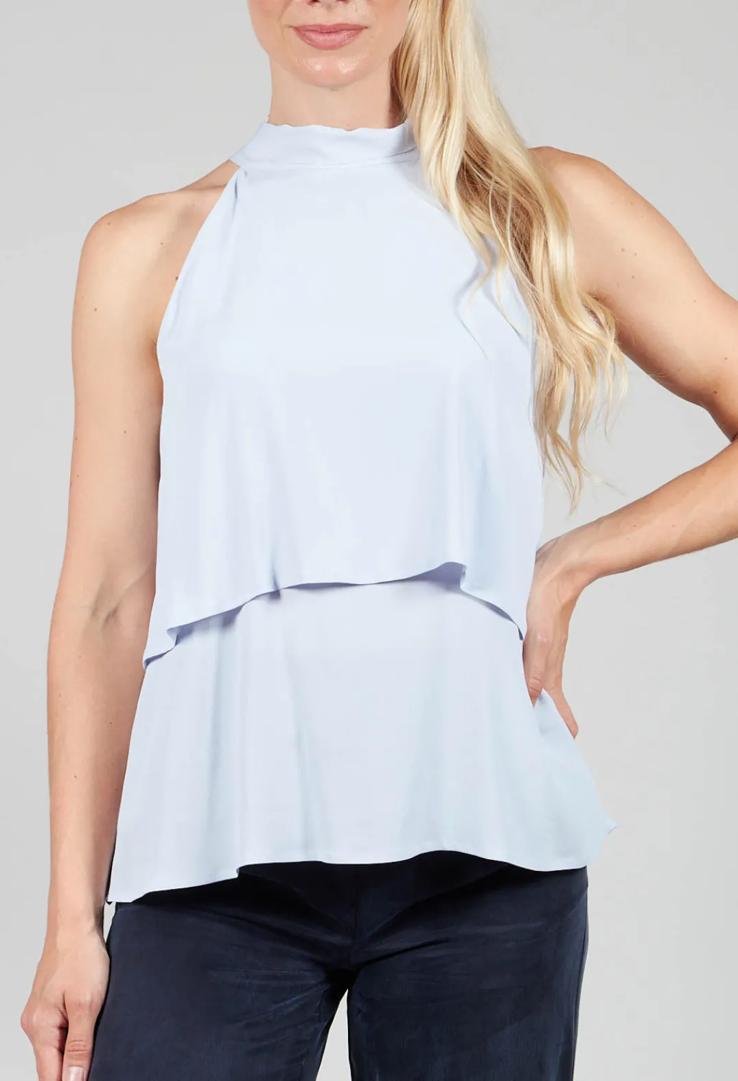 Beatrice B Tops^Flounce Top in Hokusay Blue