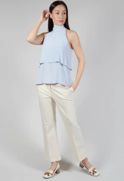 Beatrice B Tops^Flounce Top in Hokusay Blue