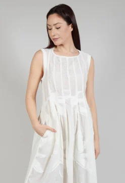 Rundholz Dip Dresses^Flower Print Babydoll Dress in Starwhite