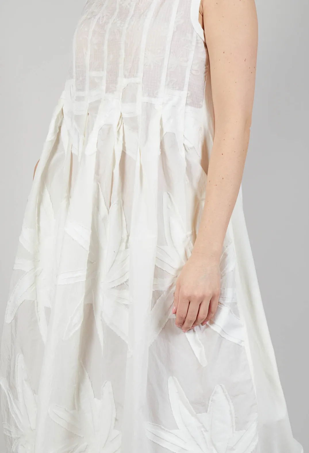 Rundholz Dip Dresses^Flower Print Babydoll Dress in Starwhite