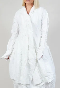Rundholz Dip Coats^Flower Print Balloon Coat in White